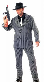 1920's Mobster Gangster Mafia Gatsby Men's Fancy Dress Costume Suit Tie