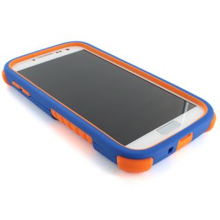 Orange Blue Tri Shield Heavy Duty Hybrid Case Cover Samsung Galaxy S4 SIV s IV