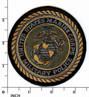 USMC Military Police Subdued OD Marines Patch Marine Corps MP Eagle Globe Anchor