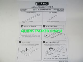 2008 2011 Mazda Tribute Roof Rack Cross Bars Brand New Genuine