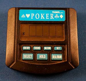 Bicycle Poker Electronic Handheld LCD Game Casino Las Vegas Tiger Mini Pocket
