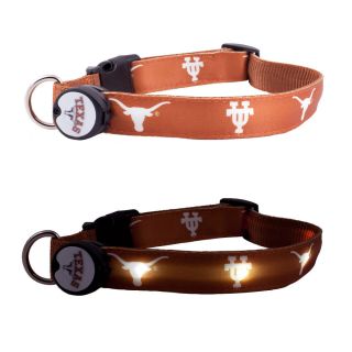 University of Texas Longhorns Lighted LED Pet Dog Collar Steady Glow Flashing