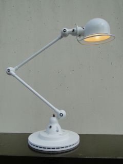 Jielde French Industrial 2 Arms Desk Table Lamp White