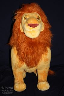 The Lion King Huge 34" Jumbo Mufasa Plush Stuffed Toy Disneystore
