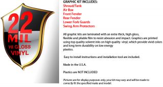 1996 2002 Honda CR 80 Graphics Kit MX Decal Sticker Gears Deco Decal 96 97 01 02