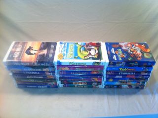 Lot 21 Disney VHS Movies Tapes Toy Story Shrek Dumbo Cinderella Finding Nemo