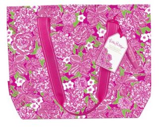 Lilly Pulitzer Insulated Market Tote "Dirty Shirley" Green Recyclable Eco Bag NW