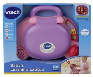 Laptop Vtech Pink Baby Learning Toy Computer Educational Toddler Girl Kids Learn