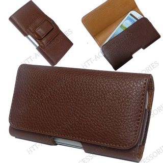 Leather Flip Belt Clip Hip Loop Pouch Case Cover Holster for Mobile Phone's HTC