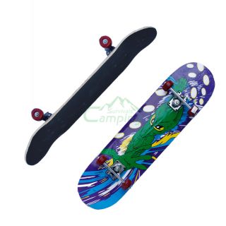 New Et Alien Stickers Maple Deck Red PVC Wheels Double Alice Skateboard C35