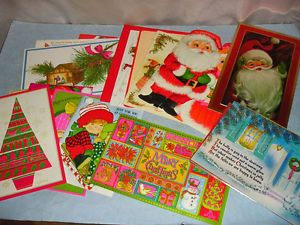 30 Vintage 60's 70's Christmas Greeting Cards Colorful Mod Designs