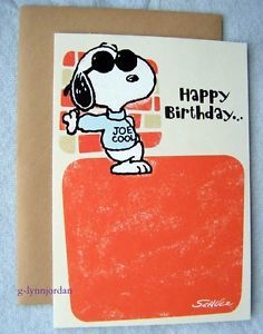 Peanuts Snoopy Joe Cool Birthday Greeting Card Hallmark