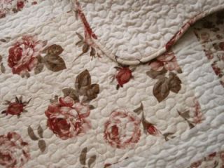 Pretty Rose Patch Cotton Quilted Mat Rug Floor Runner L