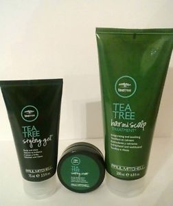 Paul Mitchell Tea Tree Hair Scalp Treatment Shaping Cream and Styling Gel Set
