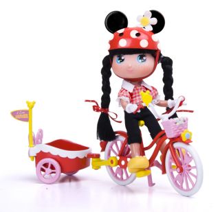 Kids Girls Disney I Love Minnie Romantic Minnie Mouse Doll Bike Box Set Toy