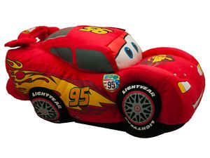 Disney Cars Lightning McQueen Plush Soft Toy Cushion Boys Kids Race Car Racecar