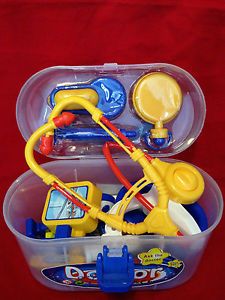 Piece Simulation Medical Kit Kids Doctor Role Play Set Carry Case Toy Gift Blu