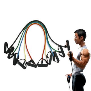 Five Colors High Quality Resistance Bands Chalean Home Fitness Portable