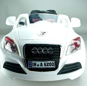Kids Children Ride on Cars Electric 6V Battery Parents Remote Toy Car B28A White