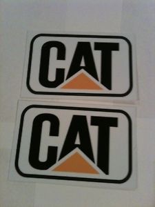 Cat Stickers Decals Hard Hat Toolbox Diesel Bull Dozer Escavator Backhoe Loader