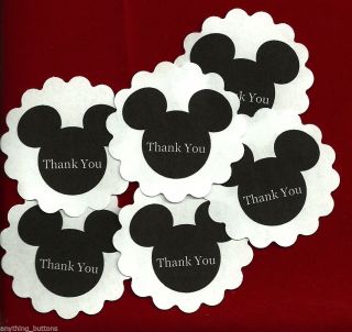Mickey Mouse Themed Mickey Mouse Ears Thank You Stickers 24ct