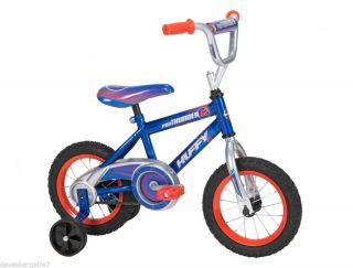 Huffy Boy's 12" Pro Thunder Cruiser Bike w Training Wheels Toy Ride Kids Blue