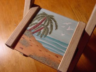 Surf Weathered Hand Painted Wood Beach Chair Adorable
