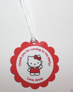 Personalized Hello Kitty Party Favor Tags Gift Bag Tags