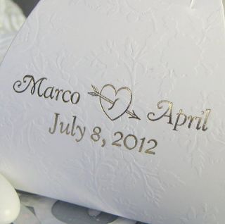 Personalized Purse Shaped Embossed Wedding Favor Box