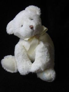 Pottery Barn Kids White Baby's First Teddy Bear Plush Lovey Lovie Stuffed Toy