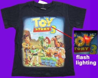New Dark Blue Toy Story 3 Flash Custome Kids Boy Short Sleeve T Shirt Shamo