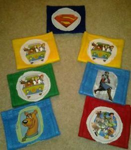 Handmade Toy Story Superman Scooby Doo Felt Velcro Close Kids Wallet Cardholder