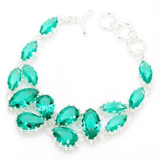 Green Amethyst Prasiolite Gemstone 925 Silver Sterling Bracelet Fashion Jewelry