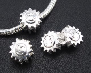 Multi Qty Styles Stamped Silver Stopper Clip Locks Beads Fit Charm Bracelets