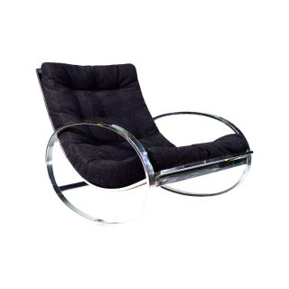 Milo Baughman Chair Rocking Chair Post Modern 1970s USA