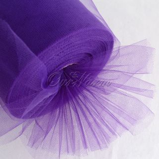 Purple Blue Tulle Roll Spool 6"x100yd Tutu Skirt Wedding Party Gift Craft Decor