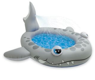 Intex Shark Spray Center Kids Inflatable Wading Pool 57433EP