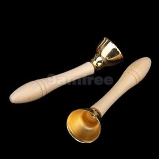 Baby Jingle Hand Bell Stick Shakers Rattle Wooden Cartoon Animal Percussion Toy