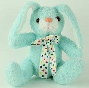 Kids of America Plush Blue Bunny Rabbit Easter Stuffed Lovey Toy
