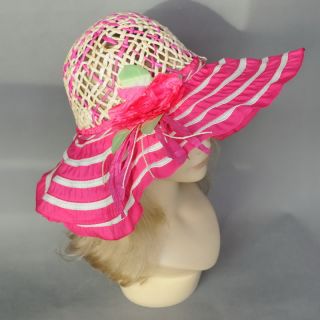2012 Womens French Summer Beach Visor Straw Hat Flower Wide Brim 5 Colors Choose