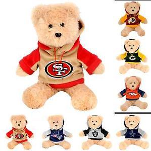 NFL Football Kids Childrens Toy 8" Team Logo Plush Hoody Bear Pick Your Team