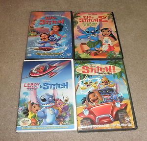 4 Lilo Stitch Disney DVD Kids Movies Lilo Stitch 2 Leroy Stitch The Movie