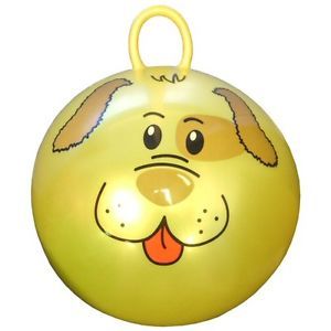 Kids Childs Toy 24" Jumping Hippity Hop Ball with Round Handle and Dog Face