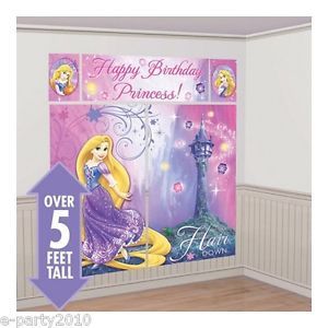 5pc Tangled Giant Scene Setter Poster Rapunzel Disney Princess Party Supplies