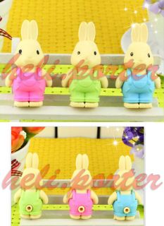 1 Pcs Cute Rabbite Shape Cleansing Rubber Eraser Stationary Kid Gift Toy New