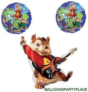 3pc Alvin and The Chipmunks Balloons Set Birthday Party Supplies Baby Shower Boy