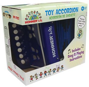 Blue Hohner Kids Children's Toy Button Accordion Musical Instrument Item T866