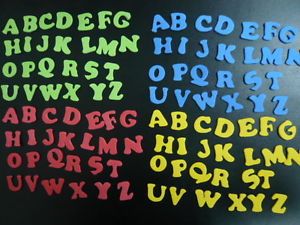 104pcs 4Colors Cartoon Kids Eva Alphabet Sticker Child Educational Toy DIY Items
