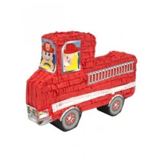 Kids Childs Adults Red Fire Engine Pinata Birthday Party Game Decoration
