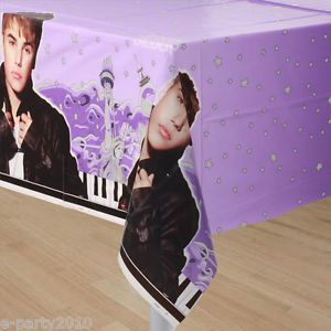 New Justin Bieber Plastic Table Cover Birthday Party Supplies